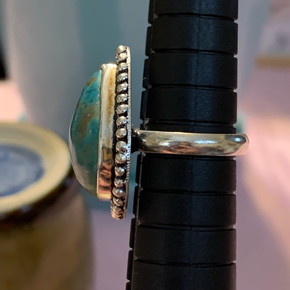 Genuine Howlite silver ring. Size 4 - Picture 4 of 9